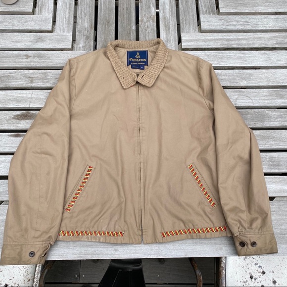 Opening Ceremony x Pendleton Khaki Jacket w Trim - Picture 4 of 16